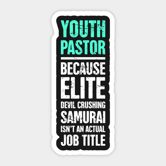 Funny Youth Pastor Design Sticker by MeatMan